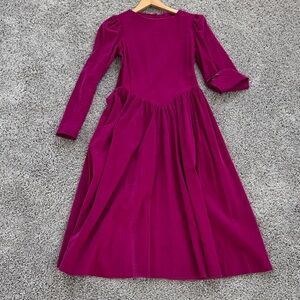 Laura Ashley Fuchsia Long Sleeve Dress